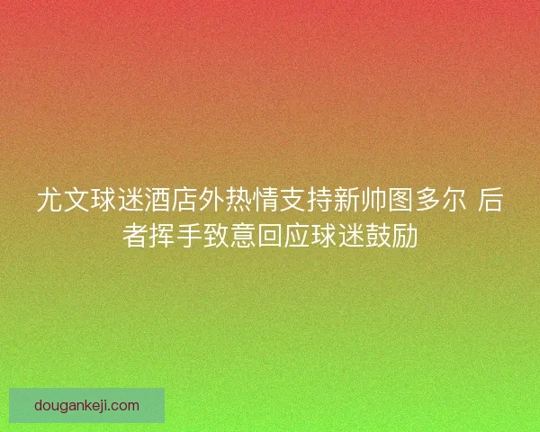 尤文球迷酒店外热情支持新帅图多尔 后者挥手致意回应球迷鼓励
